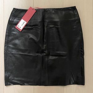 New Hugo Boss Womens Leather Skirt
